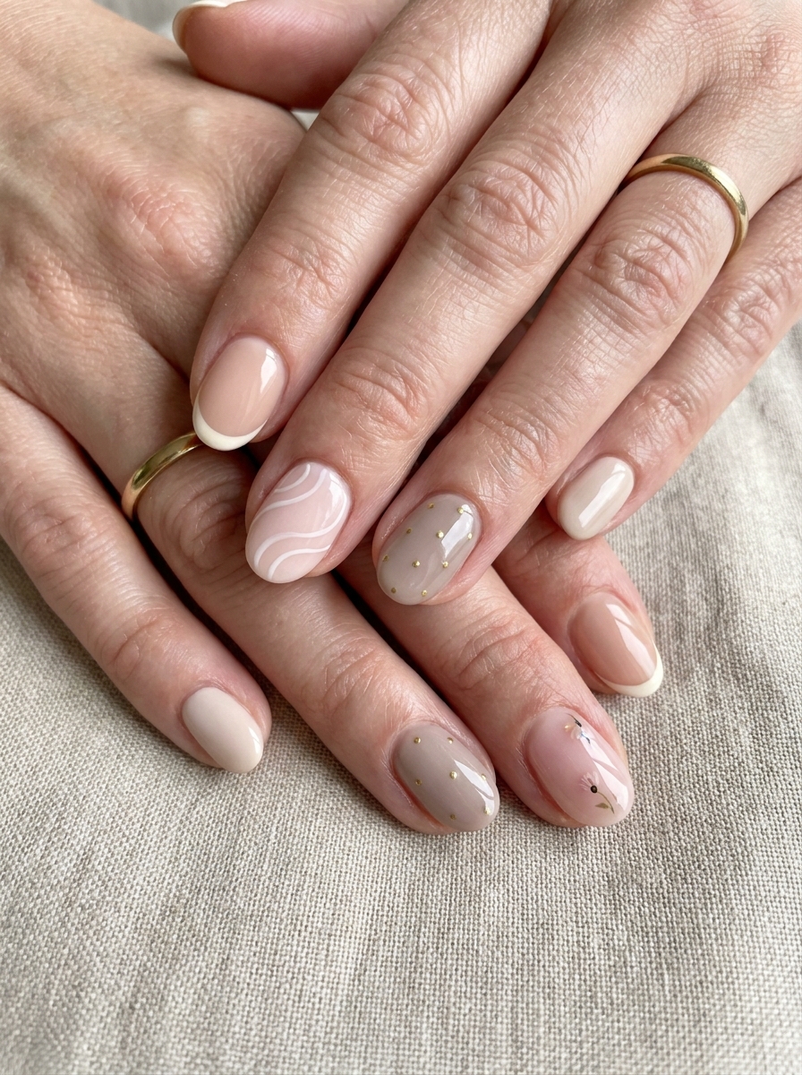 Short Oval Mix-and-Match Nails